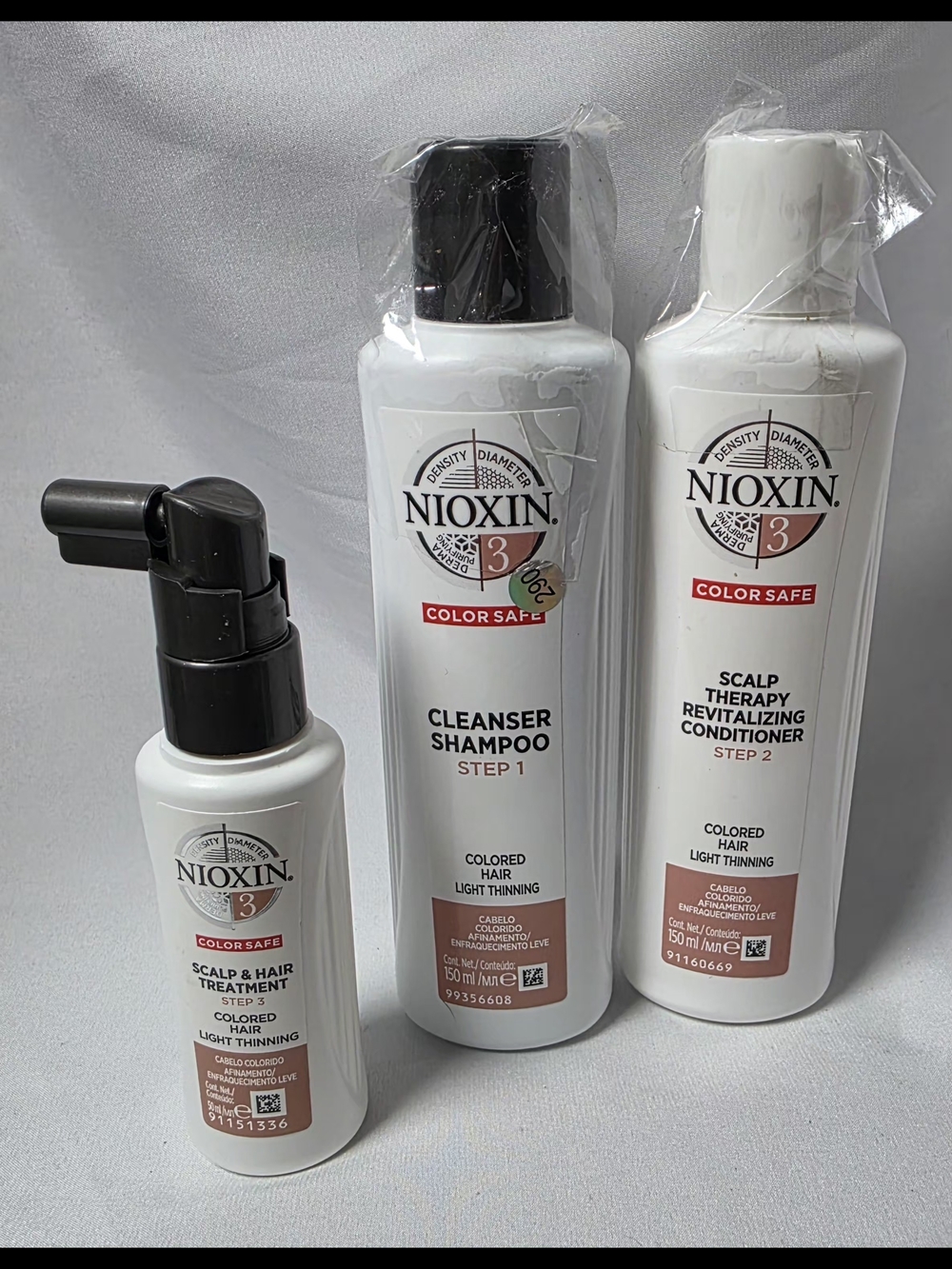 Nioxin 3 Color Safe Scalp & Hair Treatment Set - White/Brown